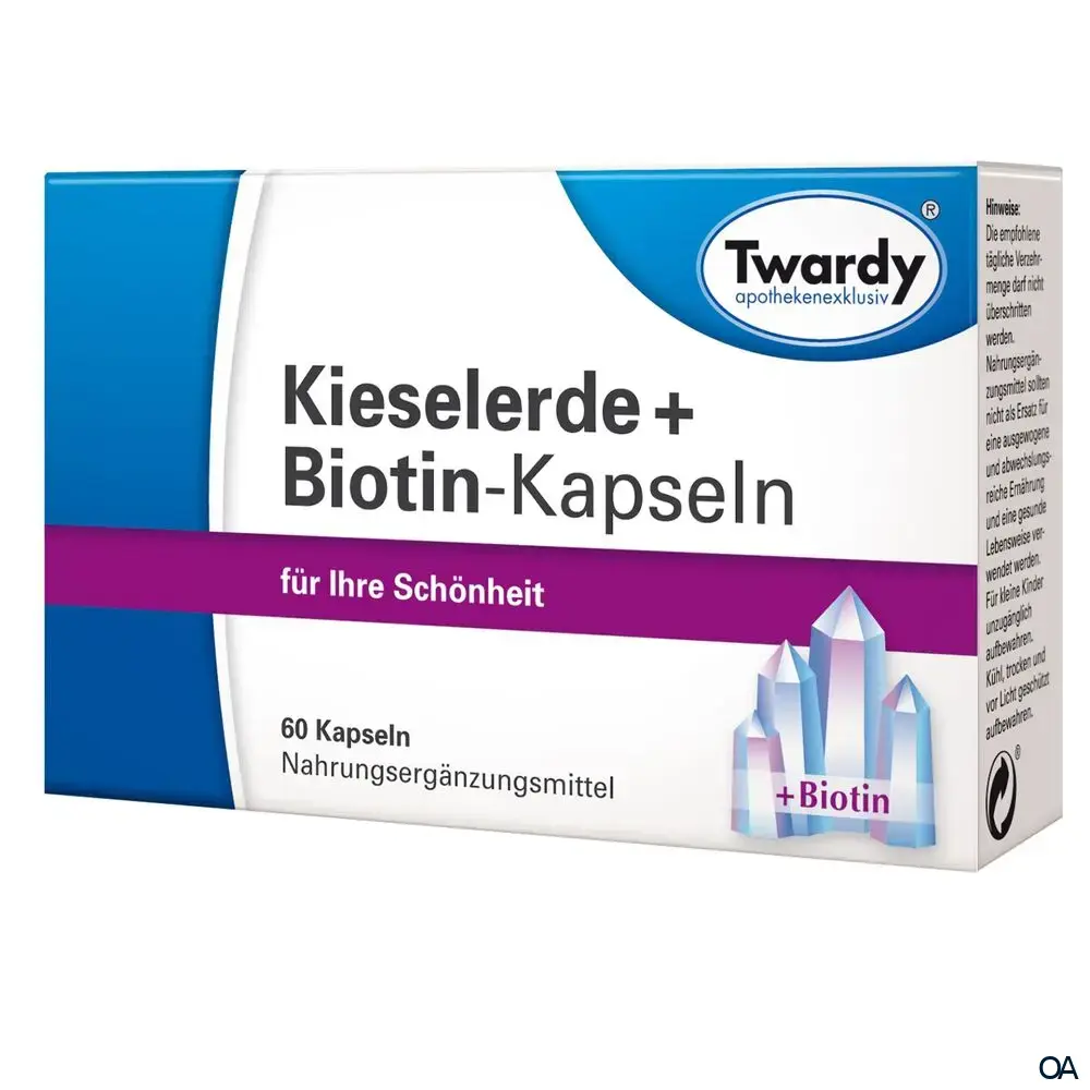 Twardy Kieselerde + Biotin‐Kapseln