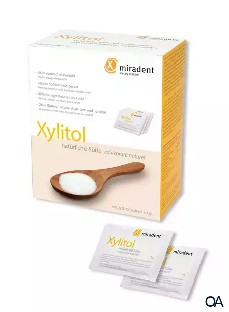 Miradent Xylitol Pulver 100 Sachets zu 4g