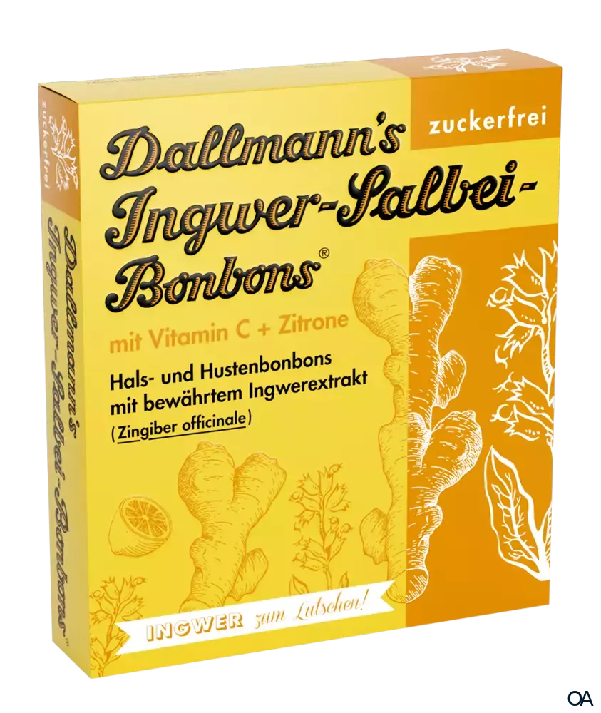 Dallmannn Ingwer-Salbei-Bonbons