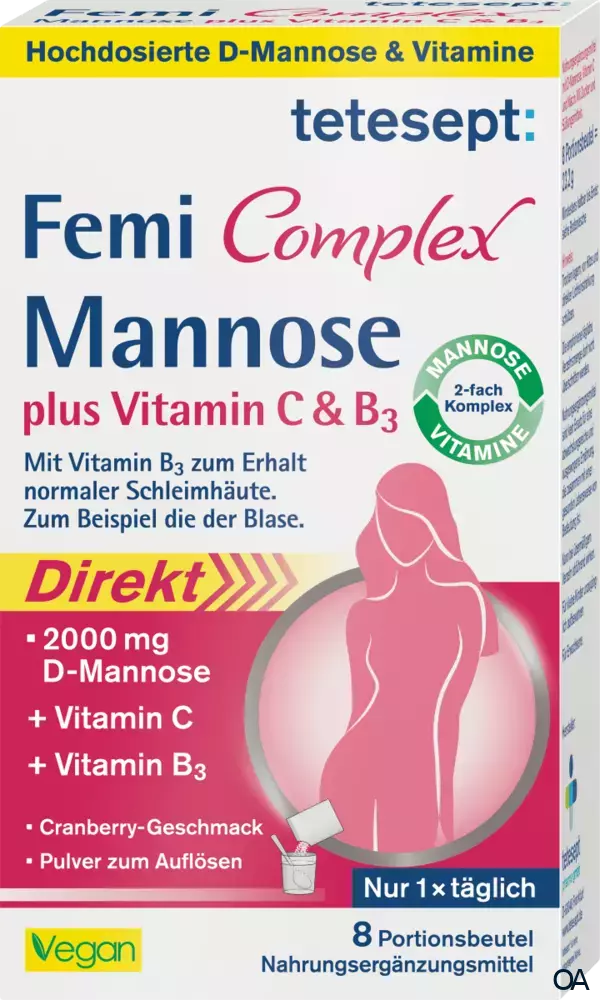 tetesept Femi Complex Mannose plus Vitamin C & B3 Direkt Sticks