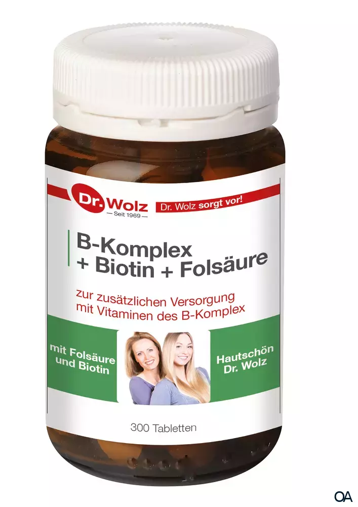 Dr. Wolz B-Komplex + Biotin + Folsäure Hefetabletten