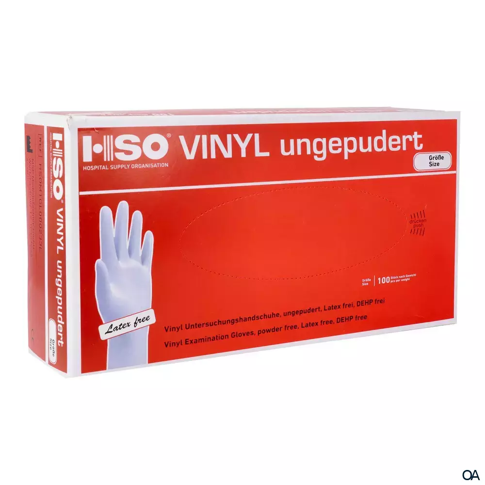 HSO Vinyl Untersuchungshandschuhe, ungepudert, latexfrei - Größe S