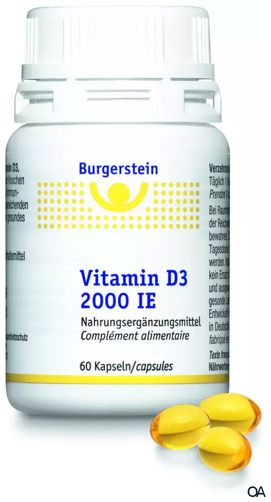 Burgerstein Vitamin D3 2.000 I.E. Kapseln