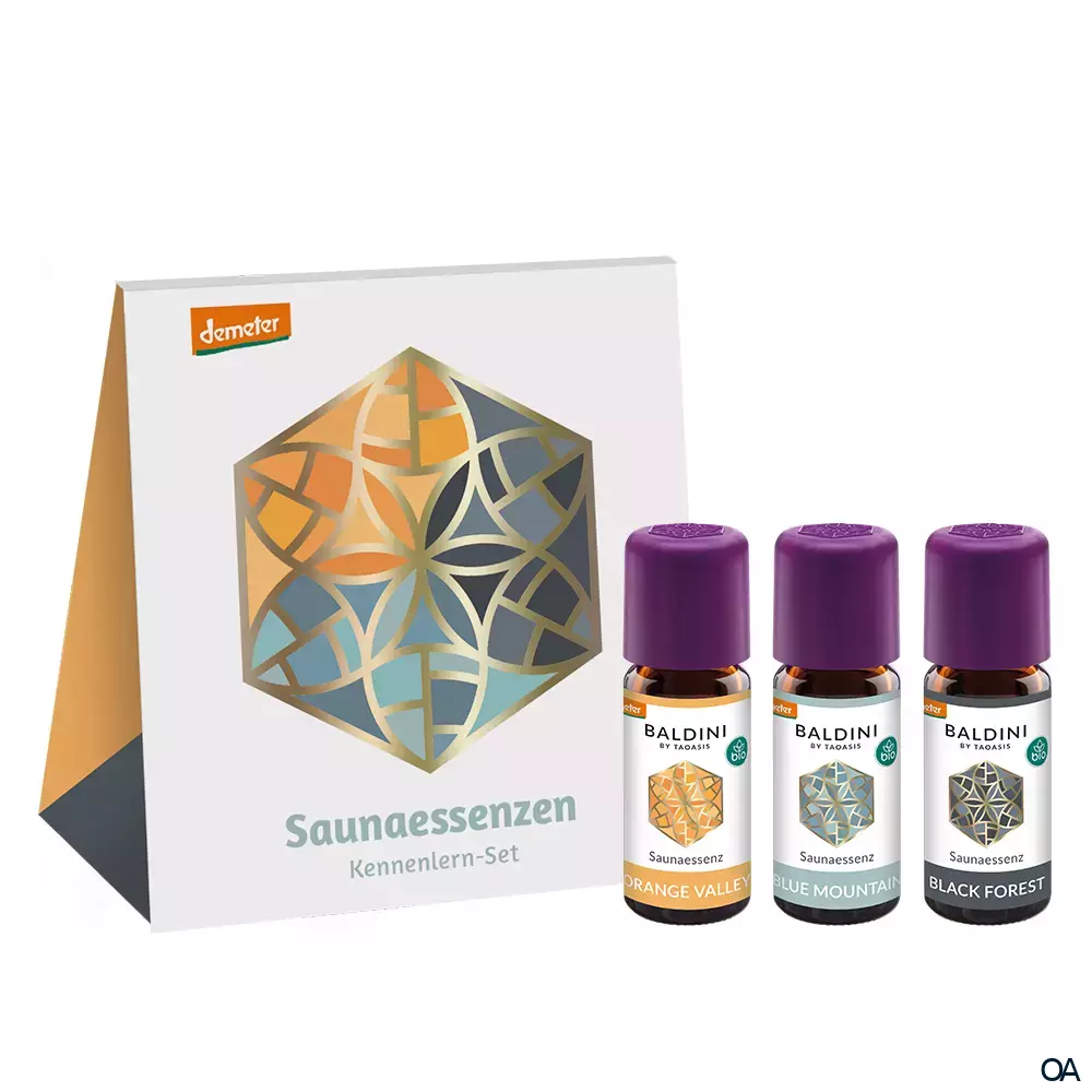 Taoasis Baldini - Saunaessenzen 3er-Probeset demeter Taoasis Baldini - Saunaessenzen 3er-Probeset demeter