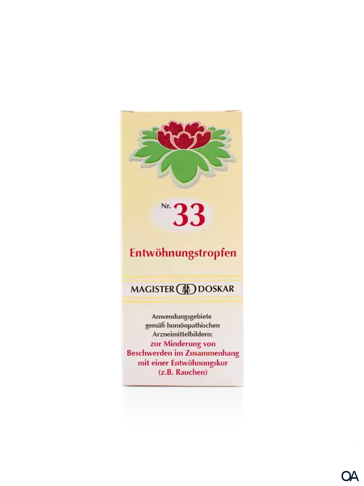 Doskar Tropfen Nr. 33 - Entwöhnungstropfen Doskar Tropfen Nr. 33 - Entwöhnungstropfen