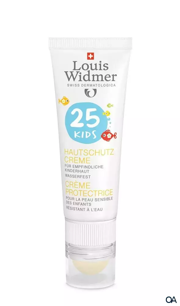 Louis Widmer Kids Hautschutz Creme 25 mit Lippenpflege Stift 50 ohne Parfüm