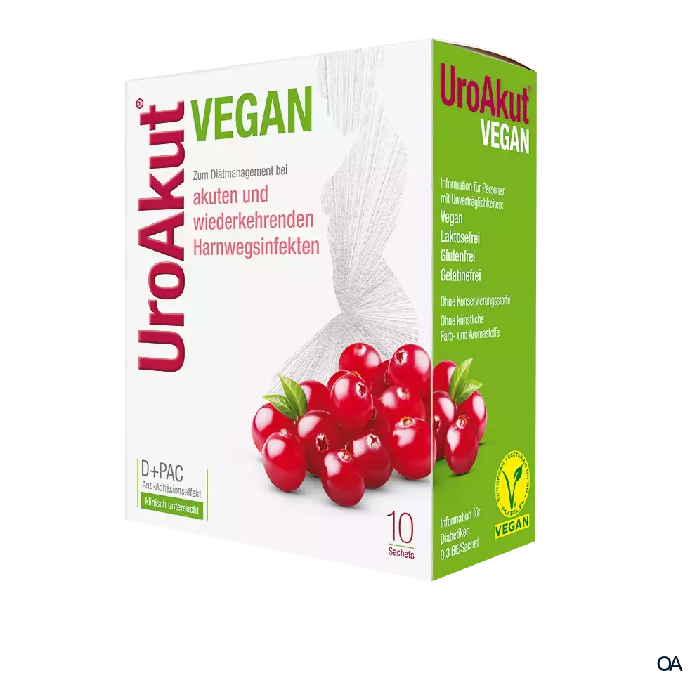 Biogelat UroAkut® vegan D-Mannose plus Cranberry Sachets Biogelat UroAkut® vegan D-Mannose plus Cranberry Sachets