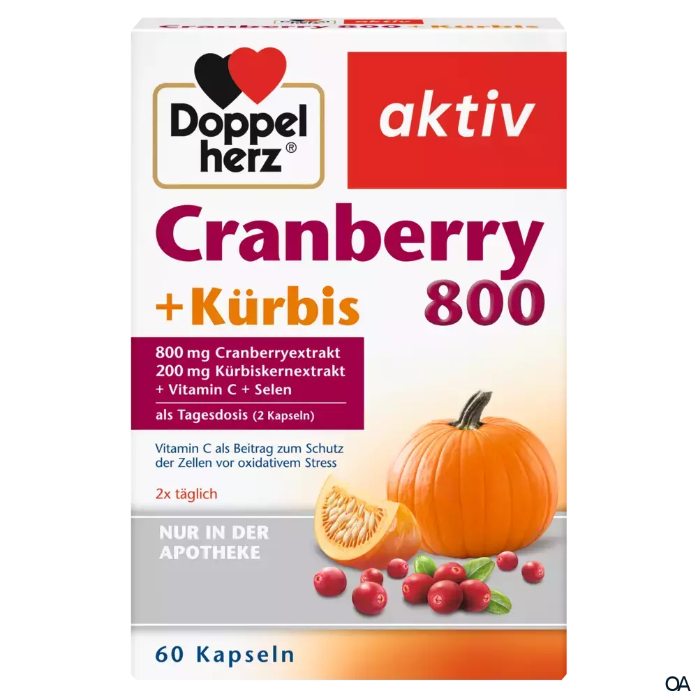 Doppelherz aktiv Cranberry + Kürbis 800 Kapseln