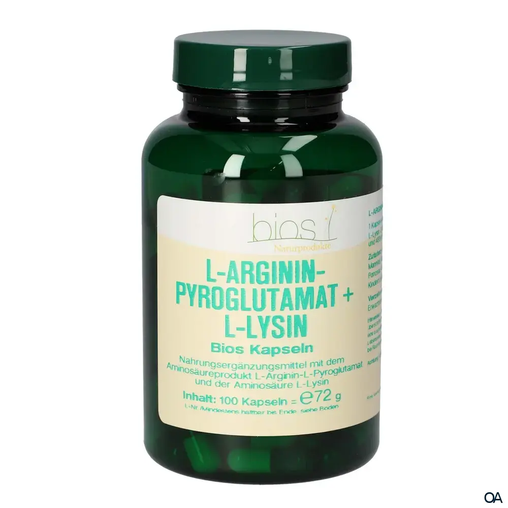 Bios L-Argininpyroglutamat + L-Lysin Kapseln Bios L-Argininpyroglutamat + L-Lysin Kapseln