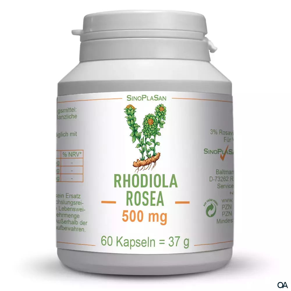 SinoPlaSan Rhodiola Rosea 500 mg MONO Kapseln