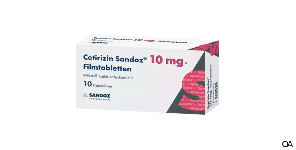 Cetirizin Sandoz 10 mg Filmtabletten