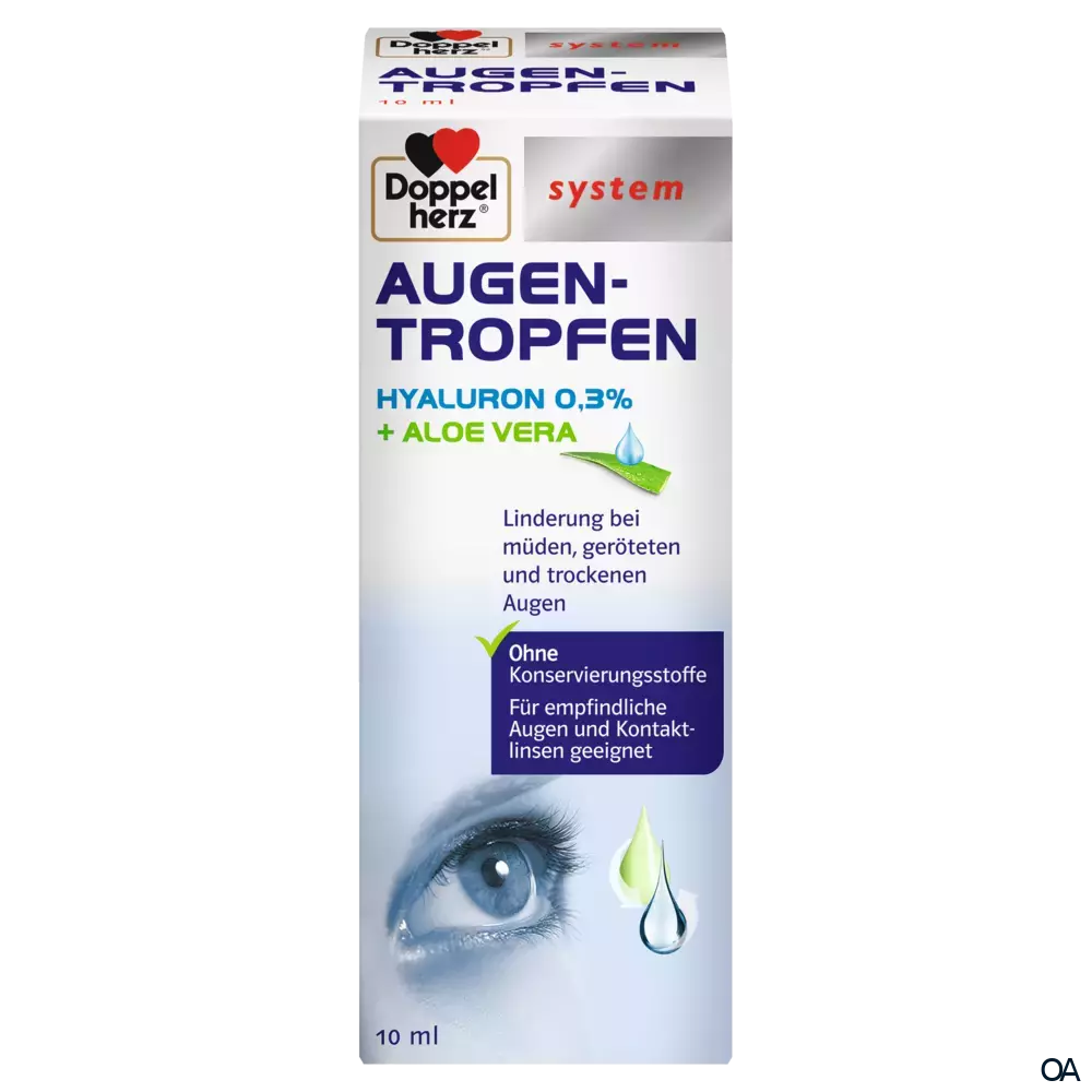 Doppelherz system Augen-Tropfen Hyaluron 0,3 % + Aloe Vera