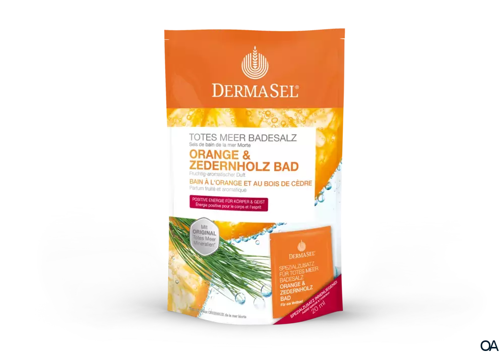 DermaSel® Totes Meer Orange & Zedernholz Badesalz