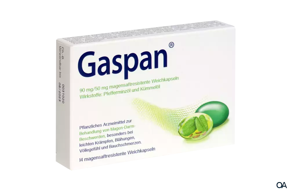 Gaspan 90 mg/50 mg magensaftresistente Weichkapseln Gaspan 90 mg/50 mg magensaftresistente Weichkapseln
