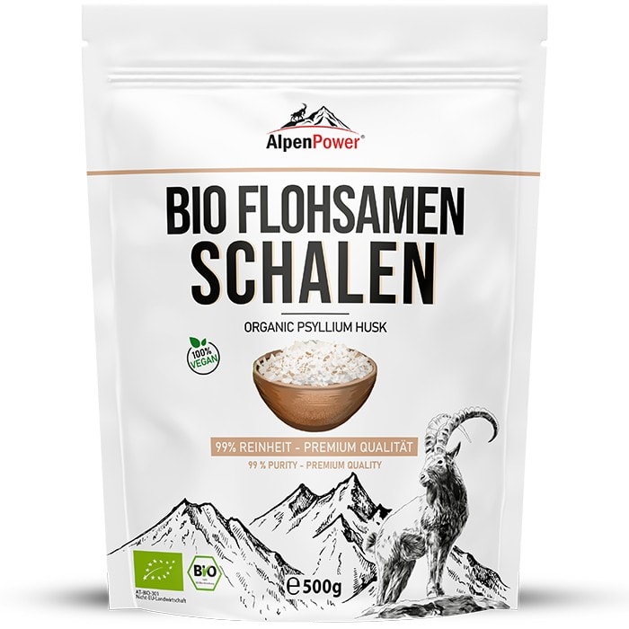 ALPENPOWER® Bio Flohsamenschalen ALPENPOWER® Bio Flohsamenschalen