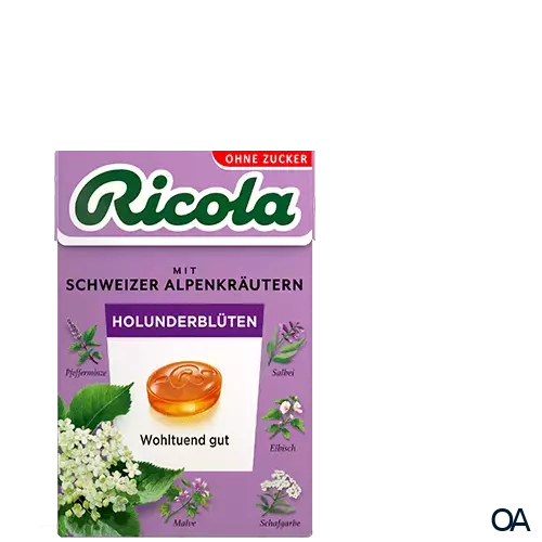 Ricola Holunderblüten Bonbons Zuckerfrei Box