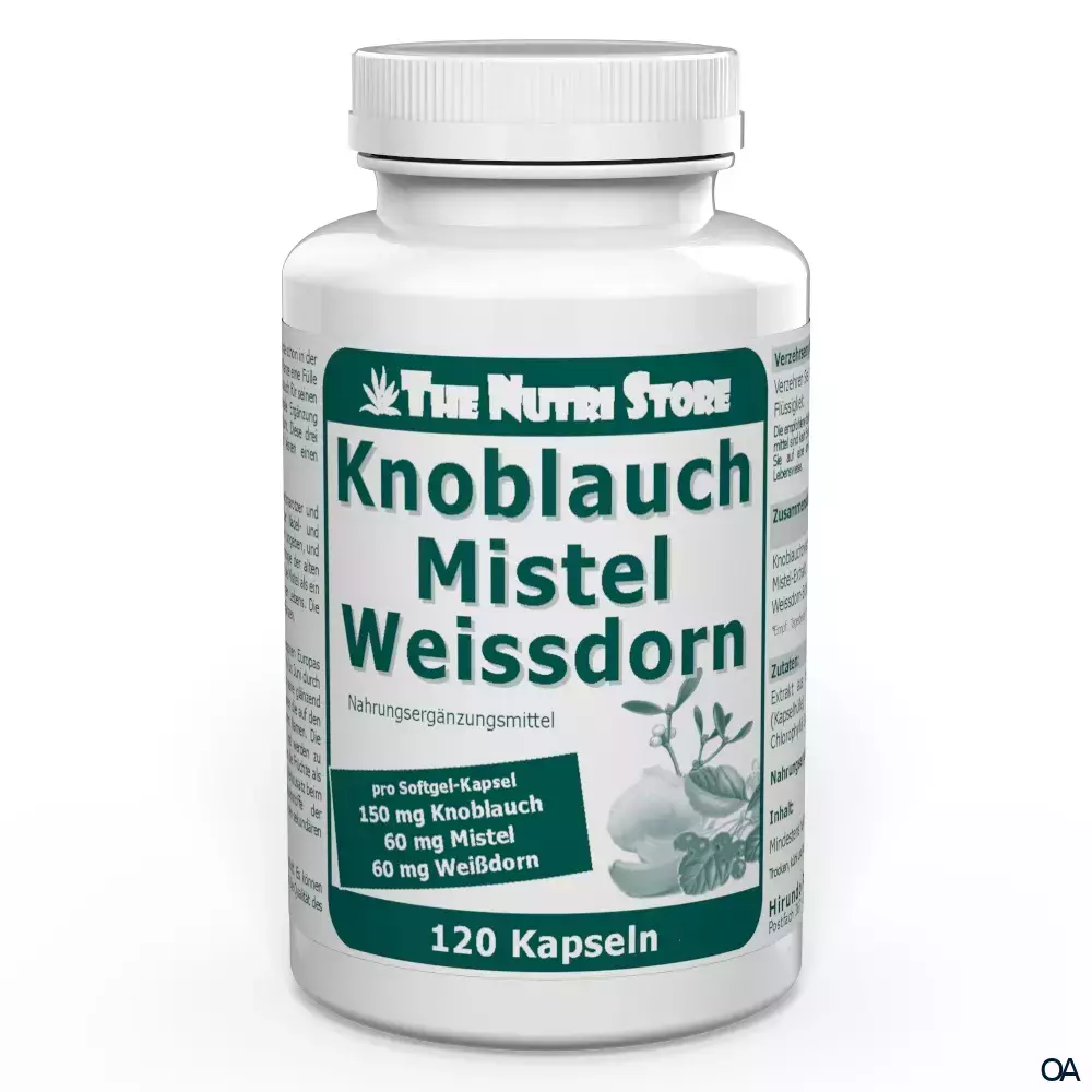 The Nutri Store Knoblauch Mistel Weissdorn Kapseln