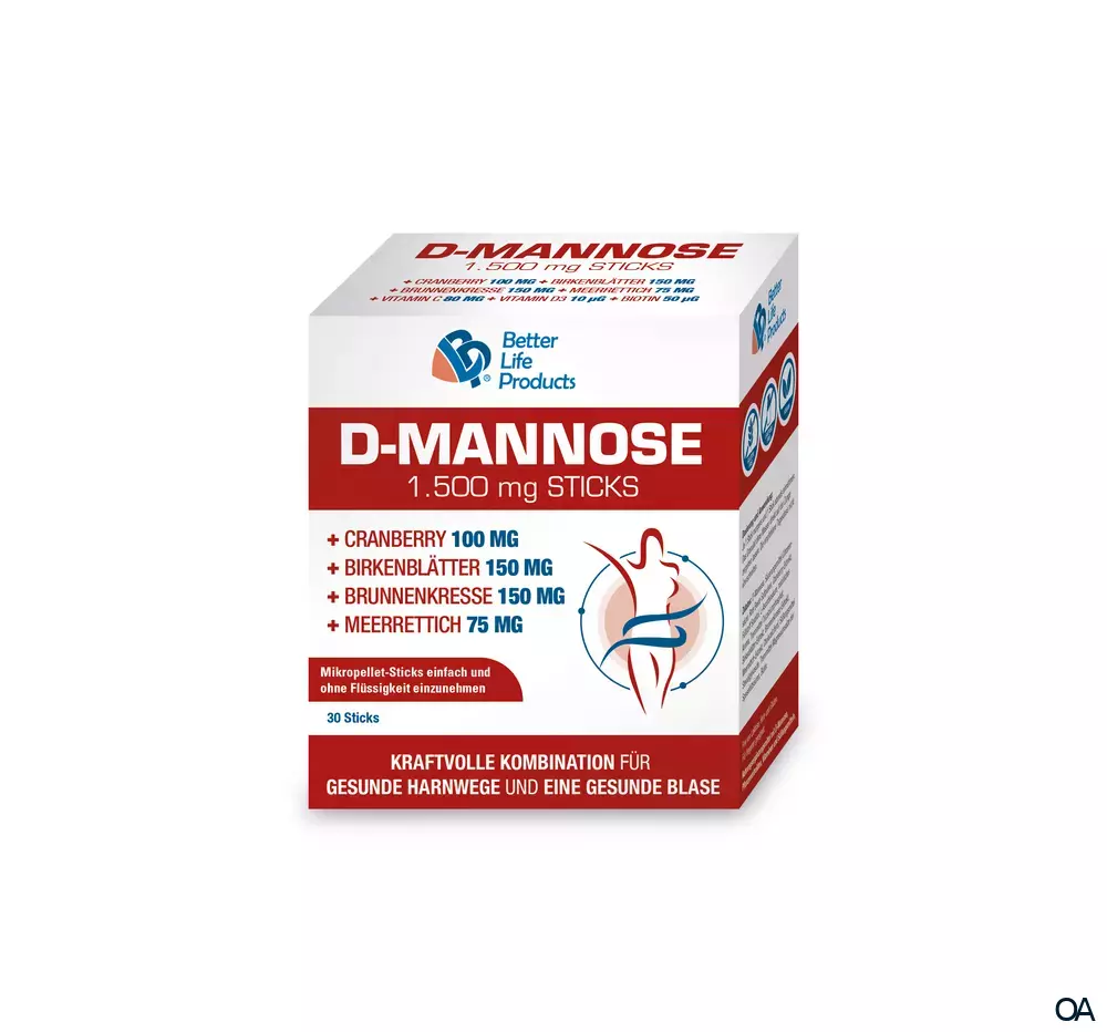 Better Life Products® D-Mannose 1.500 mg Sticks