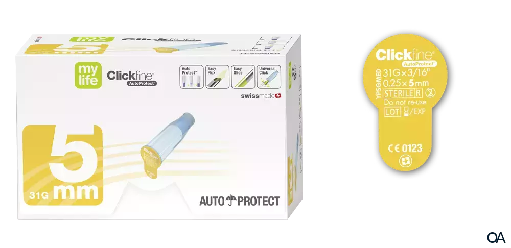 mylife Clickfine AutoProtect 31G 0,25 x 5 mm