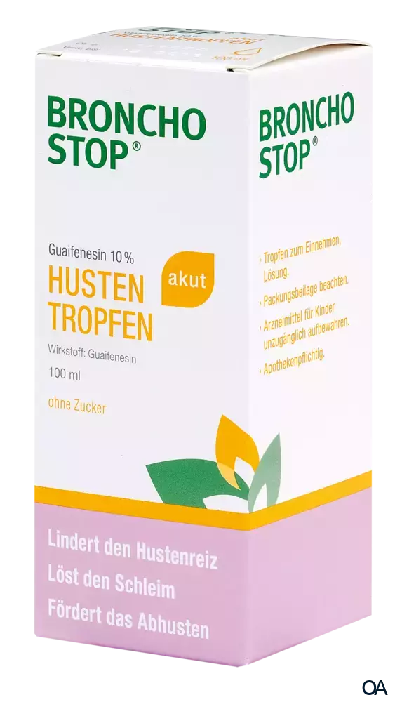 BRONCHOSTOP® Guaifenesin 10% akut Hustentropfen