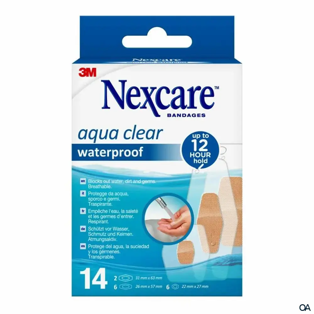 3M Nexcare™ Aqua Clear Waterproof Pflaster, Assortiert