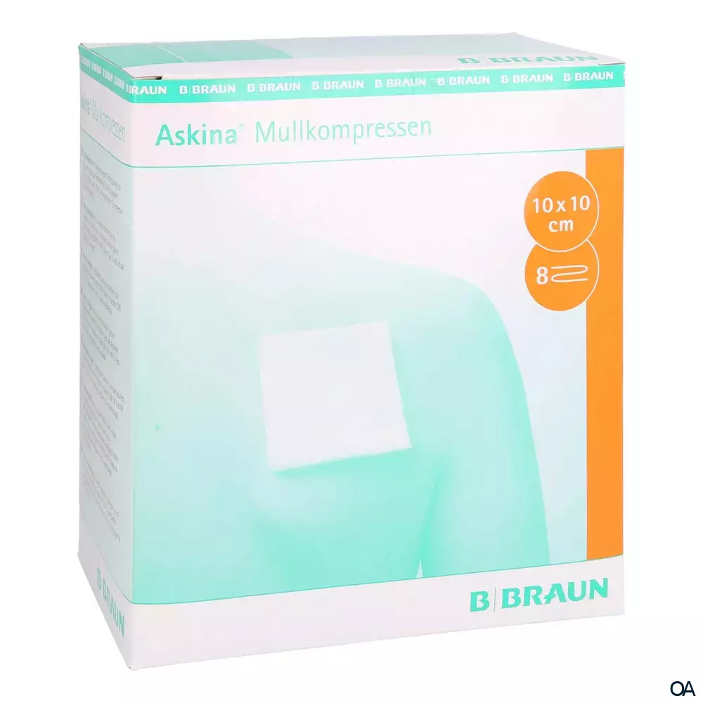 Askina® Mullkompressen steril, 8-fach, 10 x 10 cm, 5 x 2 Stück