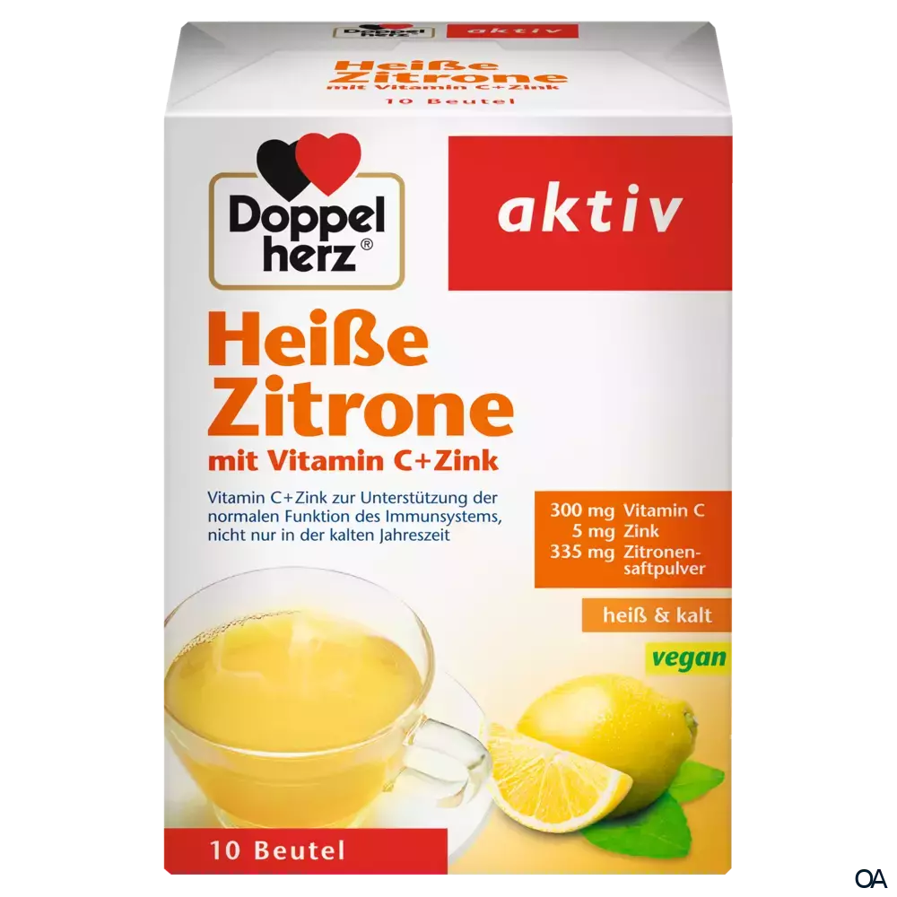 Doppelherz aktiv Heiße Zitrone mit Vitamin C + Zink Sachets