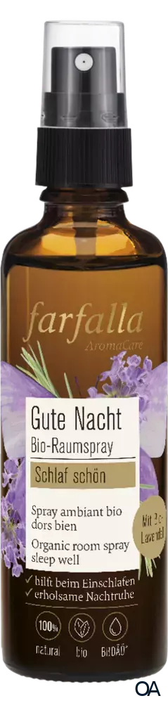 Farfalla Gute Nacht Bio-Raumspray, Schlaf schön, Lavendel