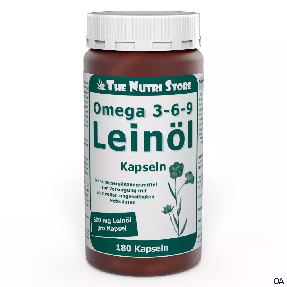 The Nutri Store Omega-3-6-9 Leinöl 500 mg Kapseln