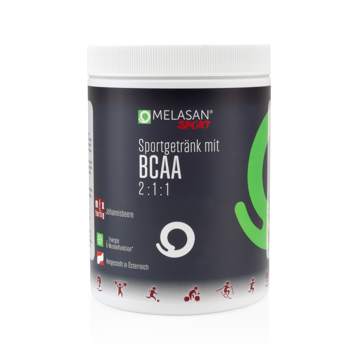 Melasan Sport Sportgetränk mit BCAA 2:1:1 Pulver Johannisbeere Melasan Sport Sportgetränk mit BCAA 2:1:1 Pulver Johannisbeere