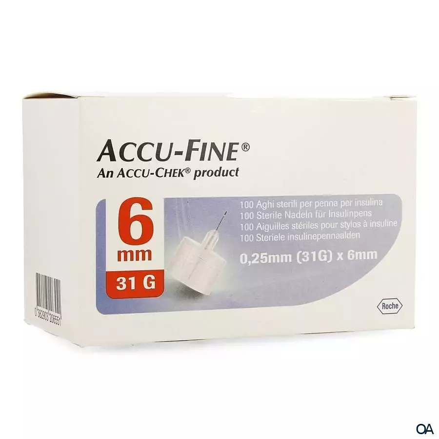 Accu-Fine® Insulinpen-Nadeln 0,25/6mm 31G