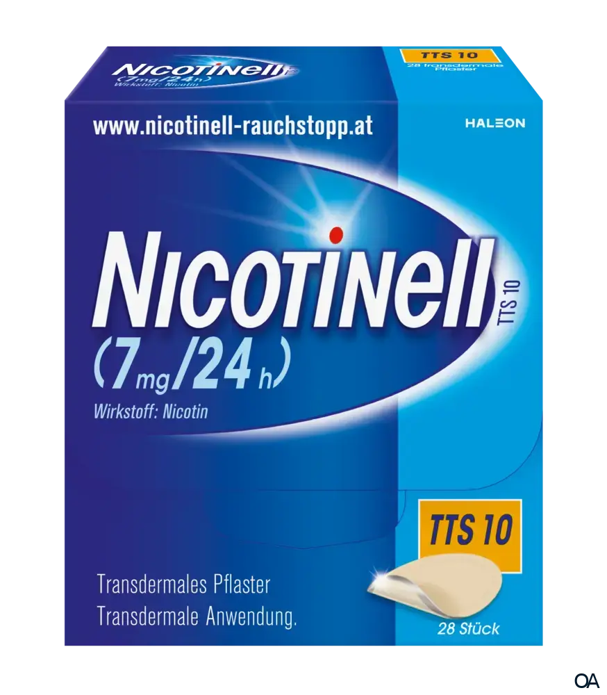 Nicotinell® TTS 10 (7 mg/24 h) transdermale Pflaster  Nicotinell® TTS 10 (7 mg/24 h) transdermale Pflaster