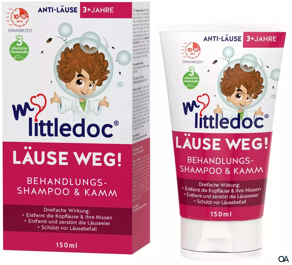 mylittledoc® LÄUSE WEG! Behandlungs-Shampoo & Kamm