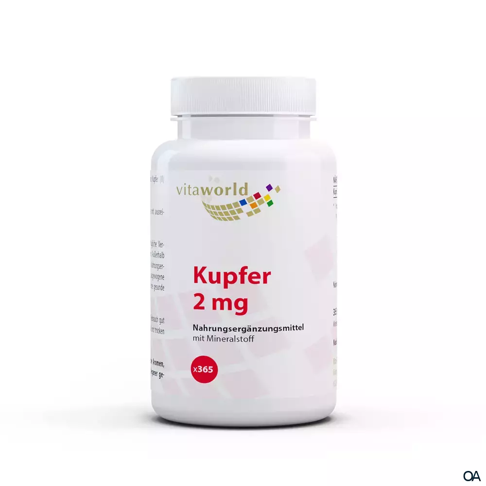 Vitaworld Kupfer 2 mg Tabletten