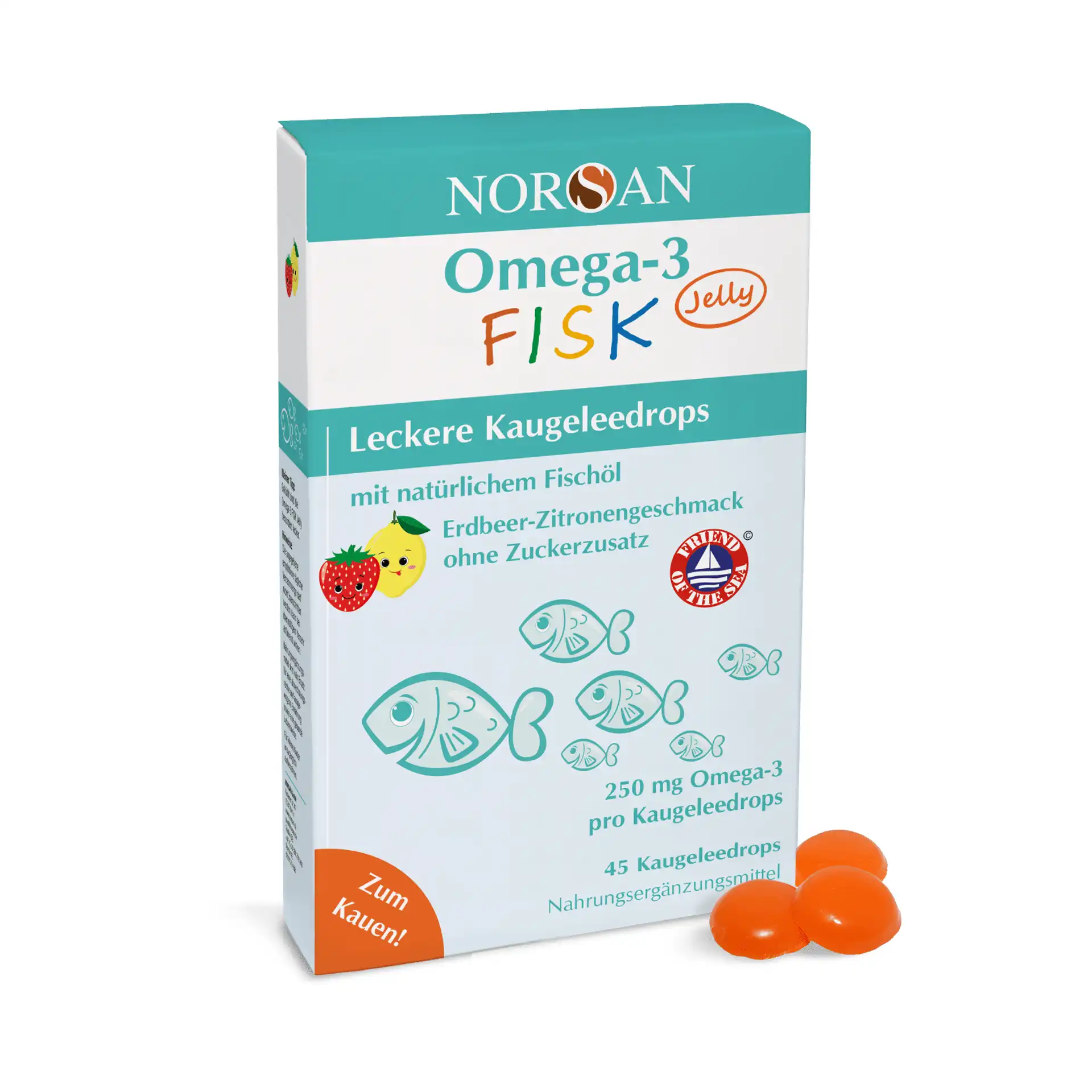 Norsan Omega-3 FISK Jelly Kaugeleedrops