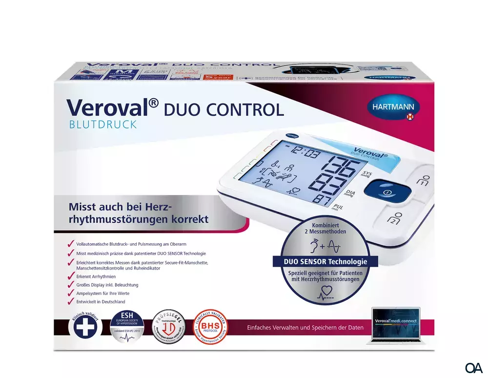 Veroval® DUO CONTROL mit "Secure fit"-Manschette, medium 22-32 cm