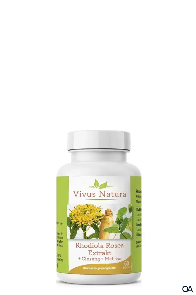 Vivus Natura Rhodiola Rosea Extrakt (+ Ginseng + Melisse) Kapseln