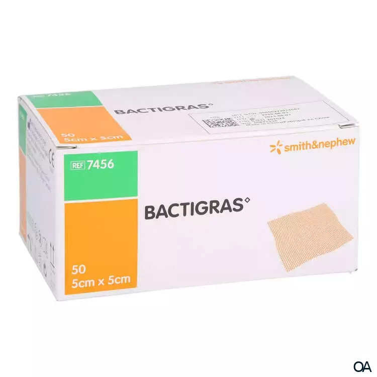 BACTIGRAS Antiseptische Salbenkompresse, steril, 5 x 5 cm