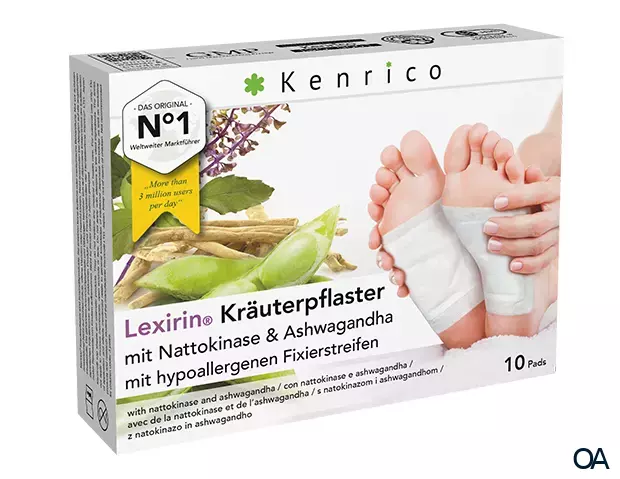 Kenrico Lexirin Kräuterpflaster mit Nattokinase und Ashwagandha