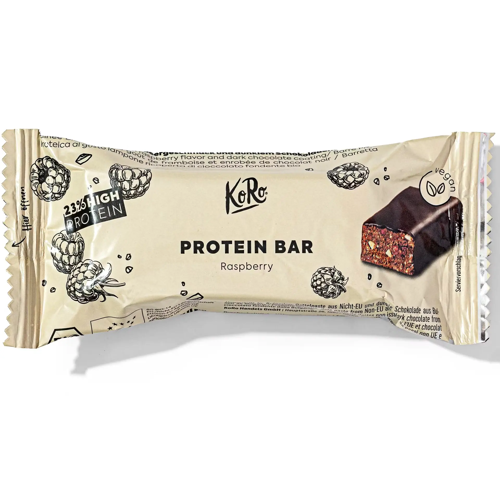 KORO Protein Bar Vegan Raspberry