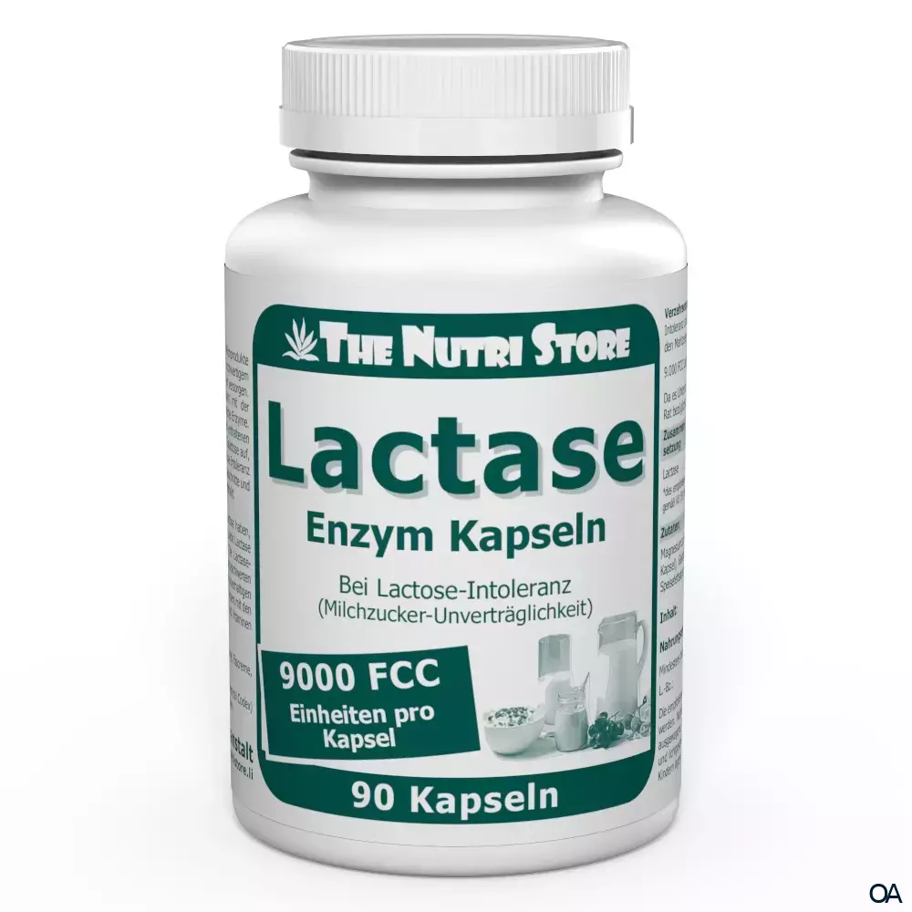 The Nutri Store Lactase 9.000 FCC Enzym Kapseln