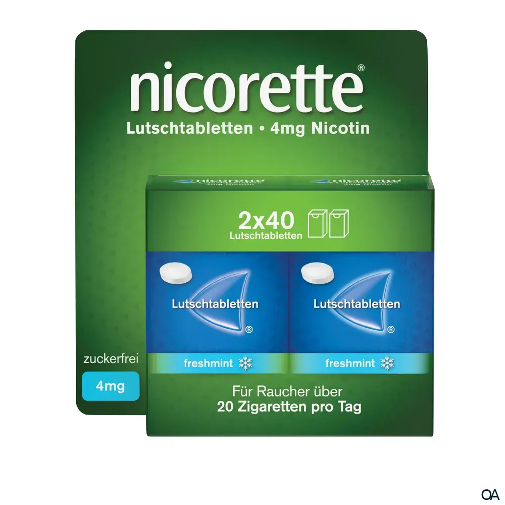 Nicorette® freshmint 4 mg Lutschtabletten 2 x 40 Stück
