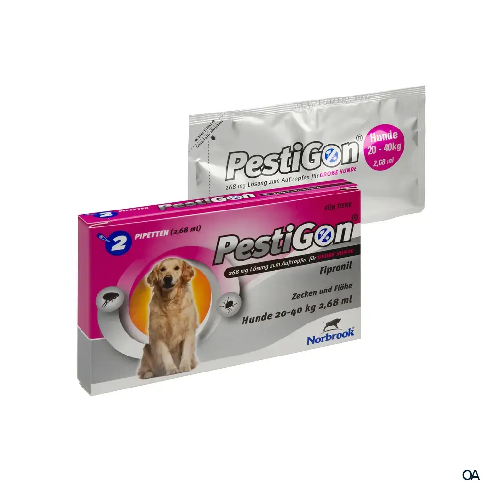 Pestigon 268 mg Lösung zum Auftropfen für große Hunde Pestigon 268 mg Lösung zum Auftropfen für große Hunde