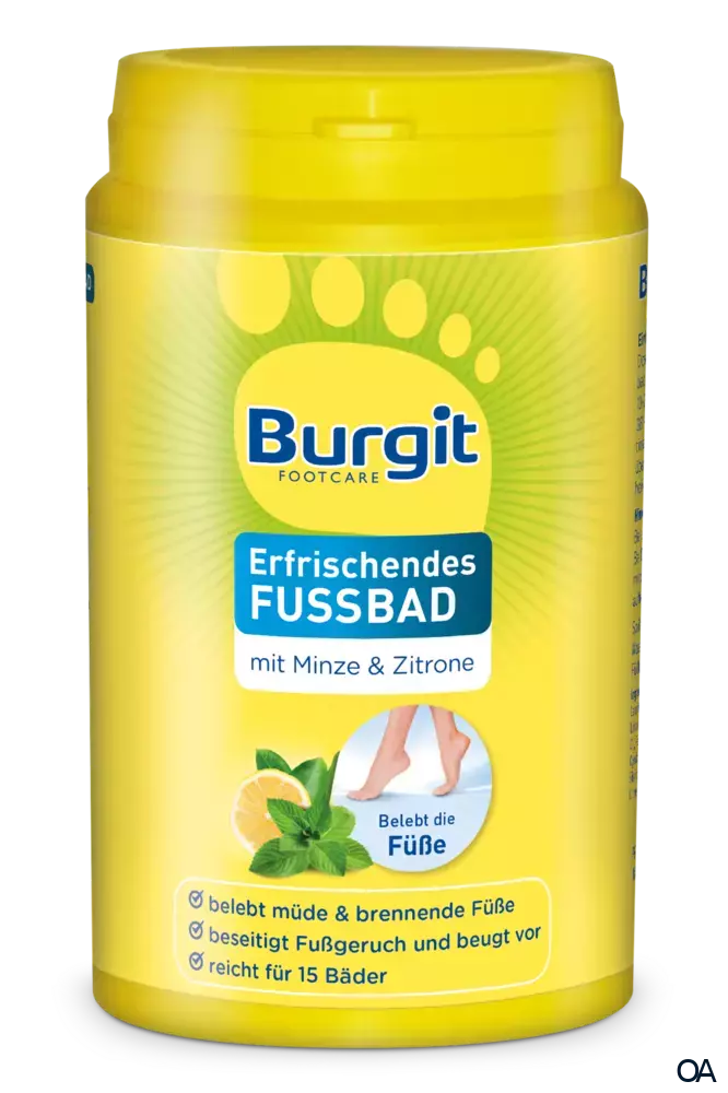 Burgit Footcare Erfrischendes Fußbad mit Minze & Zitrone