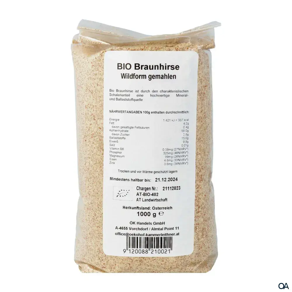 ÖkoHof Kammerleithner BIO Braunhirse Wildform gemahlen