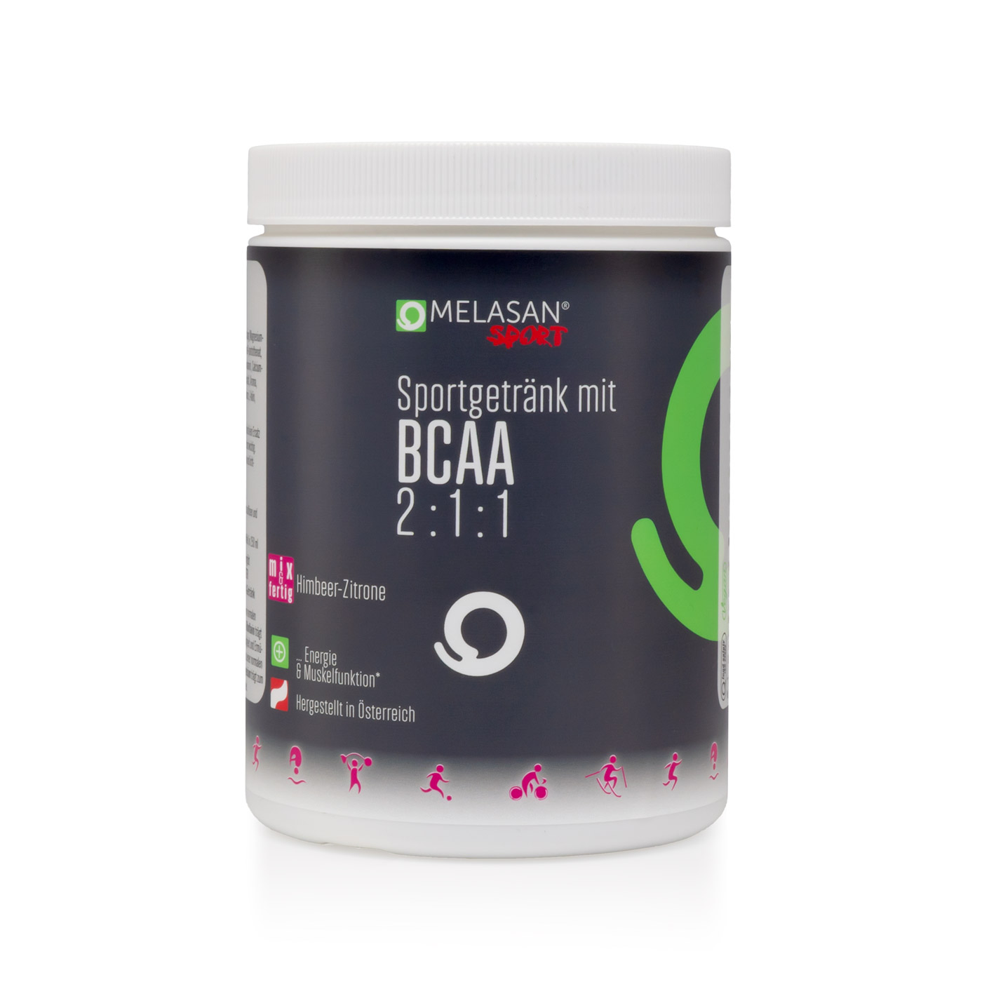 Melasan Sport Sportgetränk mit BCAA 2:1:1 Pulver Himbeere-Zitrone Melasan Sport Sportgetränk mit BCAA 2:1:1 Pulver Himbeere-Zitrone