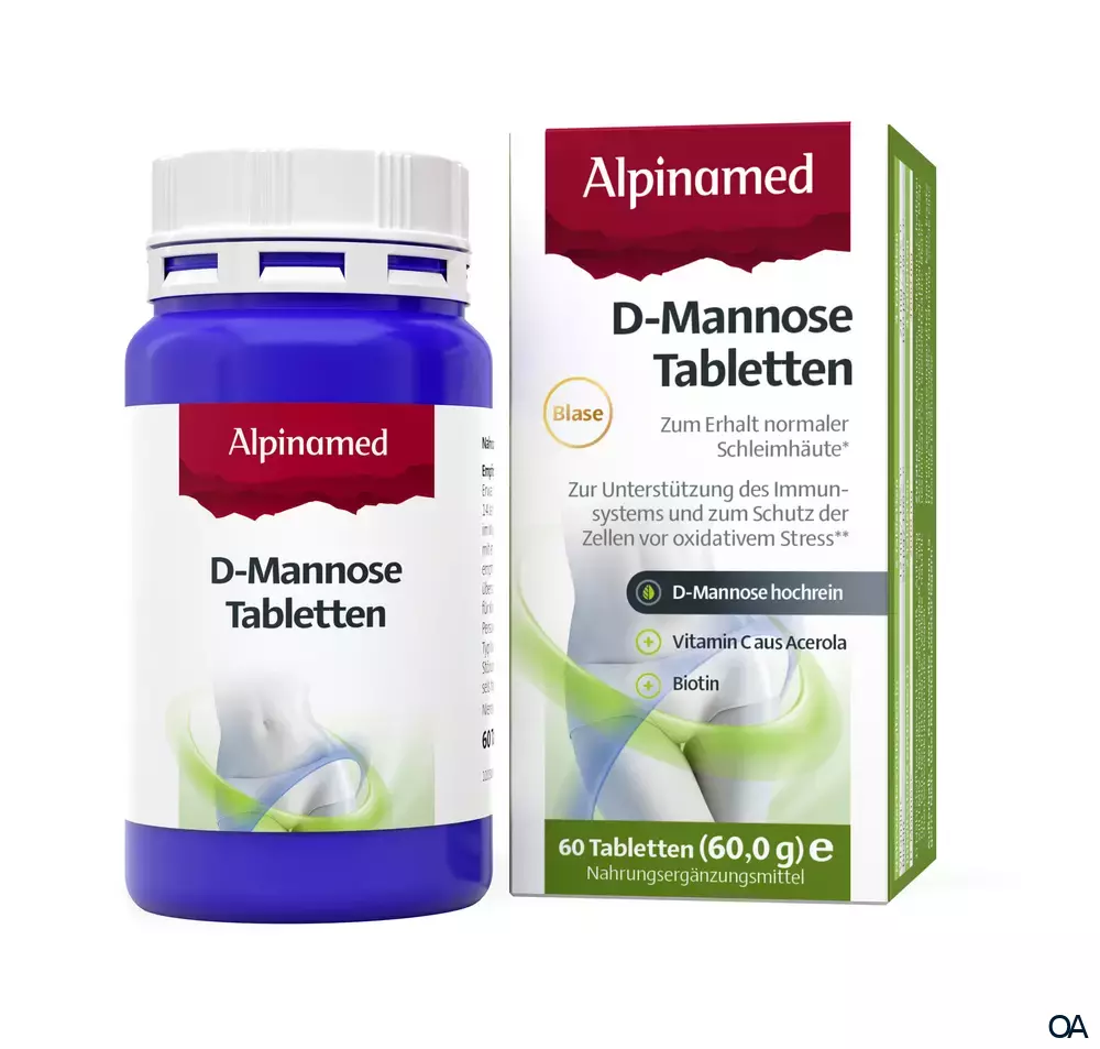 Alpinamed® D-Mannose + Biotin + Vitamin C Tabletten Alpinamed® D-Mannose + Biotin + Vitamin C Tabletten