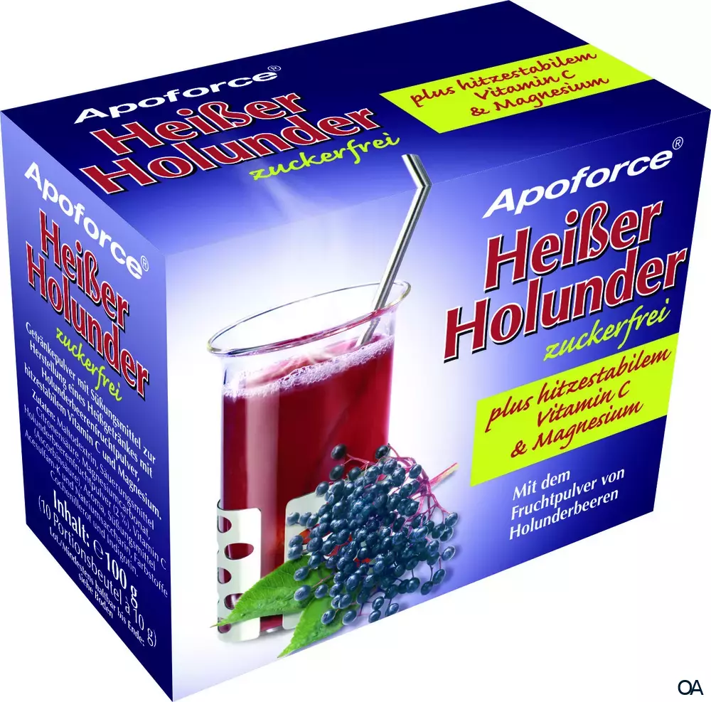 Apoforce® Heißer Holunder zuckerfrei Getränkepulver